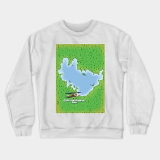 Lake Syamozero Russia Map Crewneck Sweatshirt